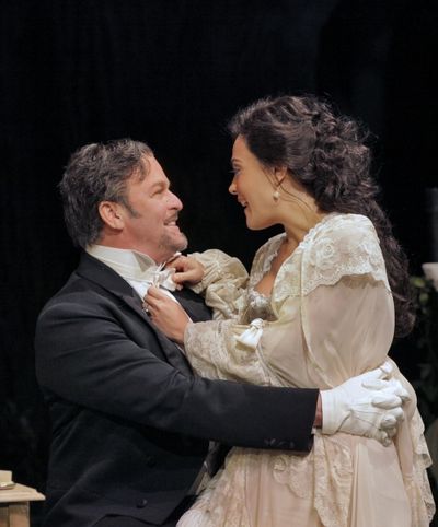 Ron Raines as Fredrik Egerman and Amanda Squitieri as Anne Egerman Photo